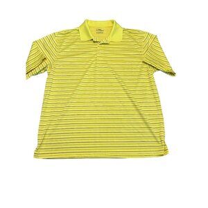 PGA TOUR Men's Short Sleeve Airflux Solid Mesh Polo Shirt Large